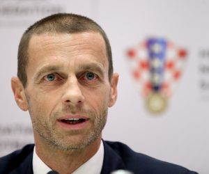 20.12.2016., Hotel DoubleTree by Hilton, Zagreb - 
Zajednicka konferencija za medije predsjednika UEFA-e Aleksandera Ceferina i predsjednika HNS-a Davora Sukera.
Photo: Igor Kralj/PIXSELL