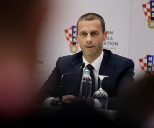 20.12.2016., Hotel DoubleTree by Hilton, Zagreb - 
Zajednicka konferencija za medije predsjednika UEFA-e Aleksandera Ceferina i predsjednika HNS-a Davora Sukera.
Photo: Igor Kralj/PIXSELL