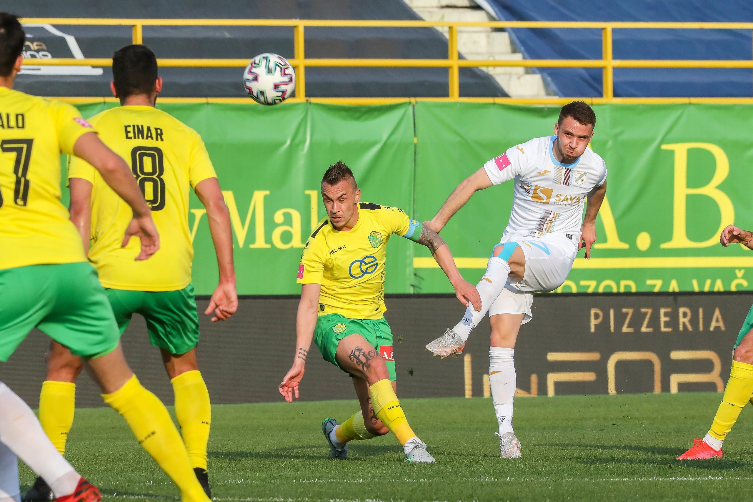 21.04.2021., stadion Aldo Drosina, Pula - Hrvatski Telekom Prva liga, 30. kolo, NK Istra 1961 - HNK Rijeka. Slavko Blagojevic, Robert Muric Photo: Srecko Niketic/PIXSELL