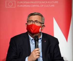 22.03.2021., Rijeka - Konferencija za medije u RiHub-u na kojoj je predstavljen mjesec zatvaranja Rijeke 2020. - Europske prijestolnice kulture. Gradonacelnik Rijeke Vojko Obersnel Photo: Goran Kovacic/PIXSELL
