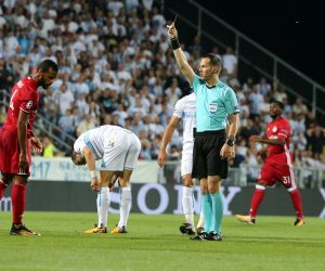 22.08.2017., stadion Rujevica, Rijeka - Uzvratna utakmica doigravanja za ulazak u UEFA Ligu prvaka, HNK Rijeka - FC Olympiacos. Alaixys Romao. 
Photo: Goran Kovacic/PIXSELL