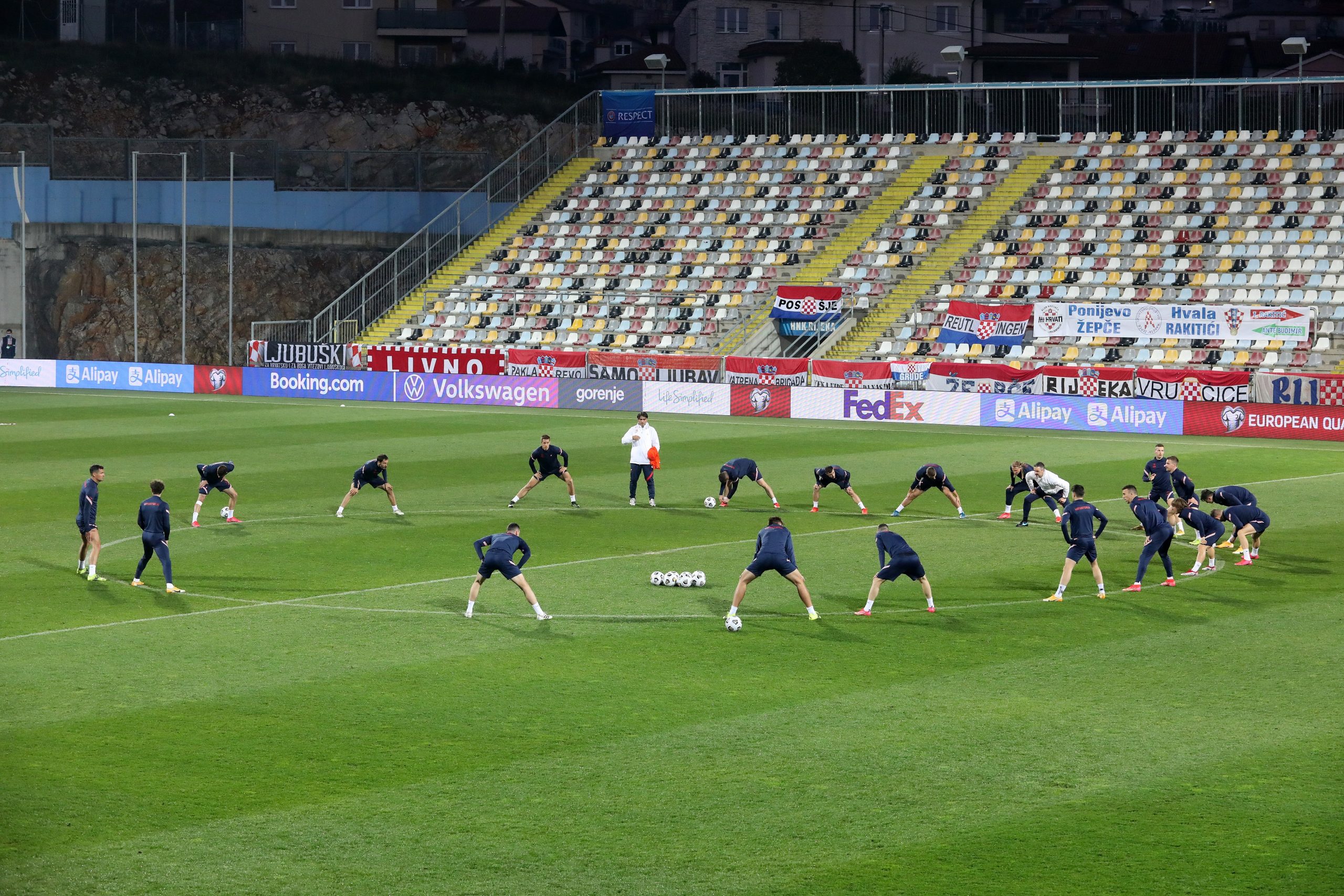 29.03.2021., Rijeka - Trening hrvatske nogometne reprezentacije na stadionu HNK Rijeka na Rujevici uoci sutrasnje kvalifikacijske utakmice za Svjetsko prvenstvo u Katru 2022. godine protiv Malte. Photo: Goran Kovacic/PIXSELL