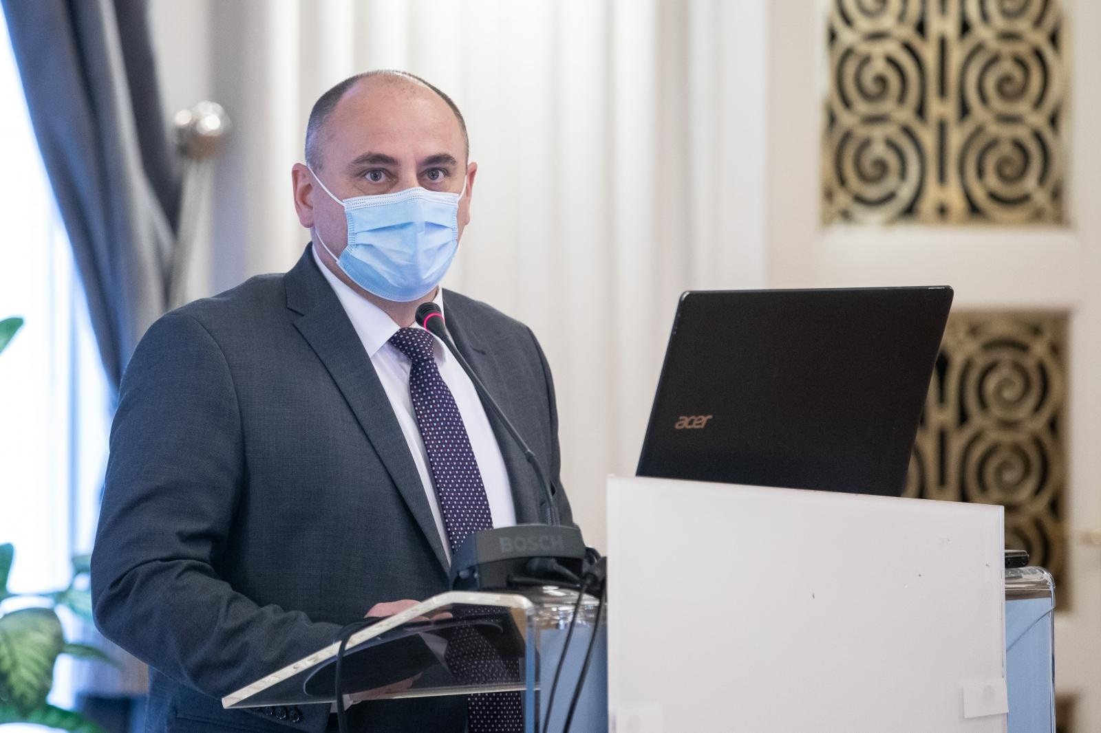 30.03.2021., Zagreb - U Novinarskom domu odrzan je panel – Rak debelog i zavrsnog crijeva i programi ranog otkrivanja, ciji je ovogodisnji slogan - Lijepo je zivjeti – spasimo vise od 2200 zivota godisnje. Silvio Basic.
Photo: Davor Puklavec/PIXSELL