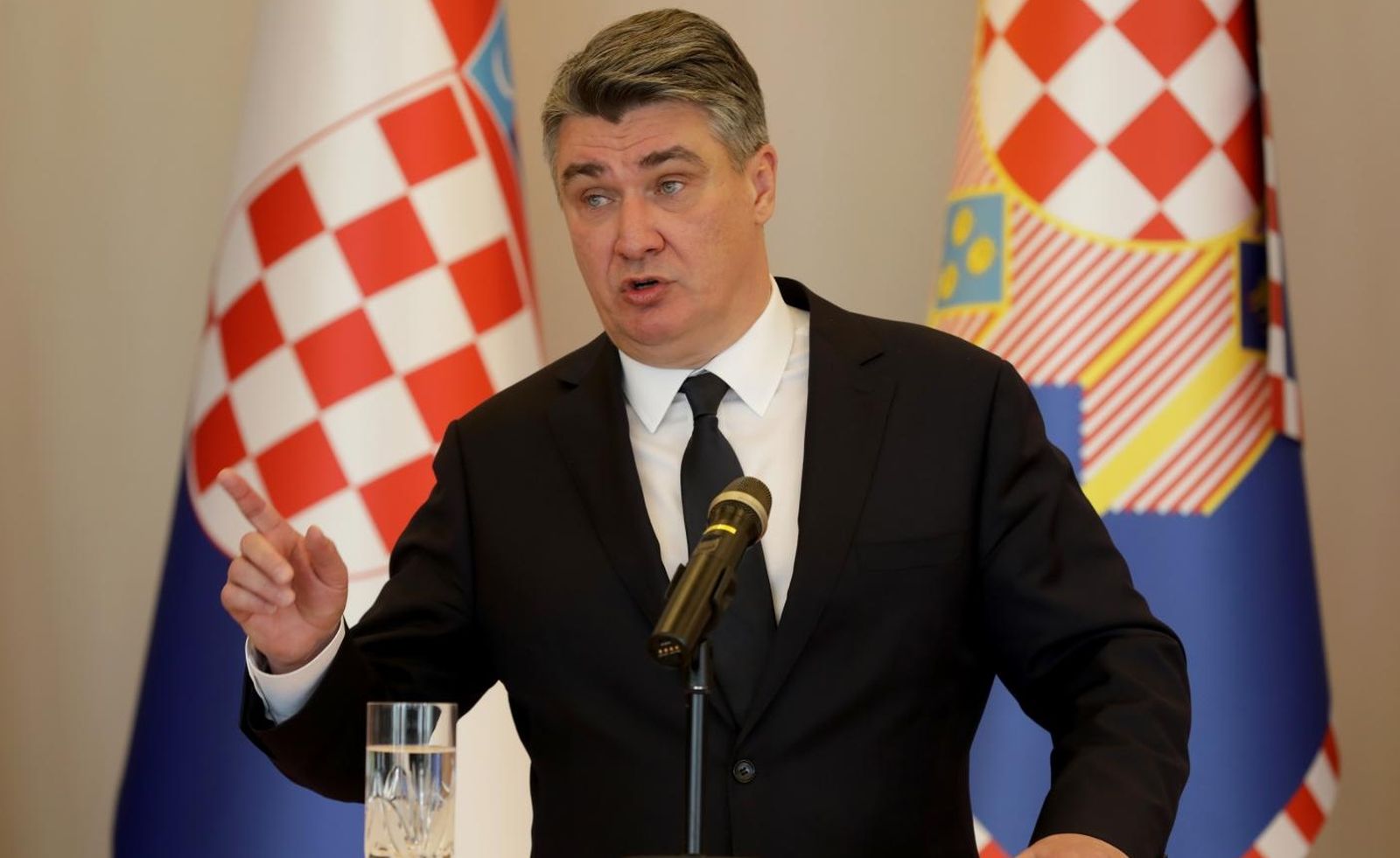 30.03.2021., Zagreb - Predsjednik Republike i vrhovni zapovjednik Oruzanih snaga RH, Zoran Milanovic, uprilicio je prijam u znak sjecanja na pogibiju Josipa Jovica, nakon cega je odrzao konferenciju za medije. Photo: Robert Anic/PIXSELL