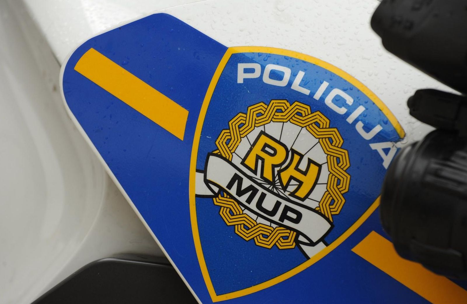 30.04.2014., Sibenik - Oznake Ministarstva unutarnjih poslova na policijskim motorima. 
Photo: Hrvoje Jelavic/PIXSELL