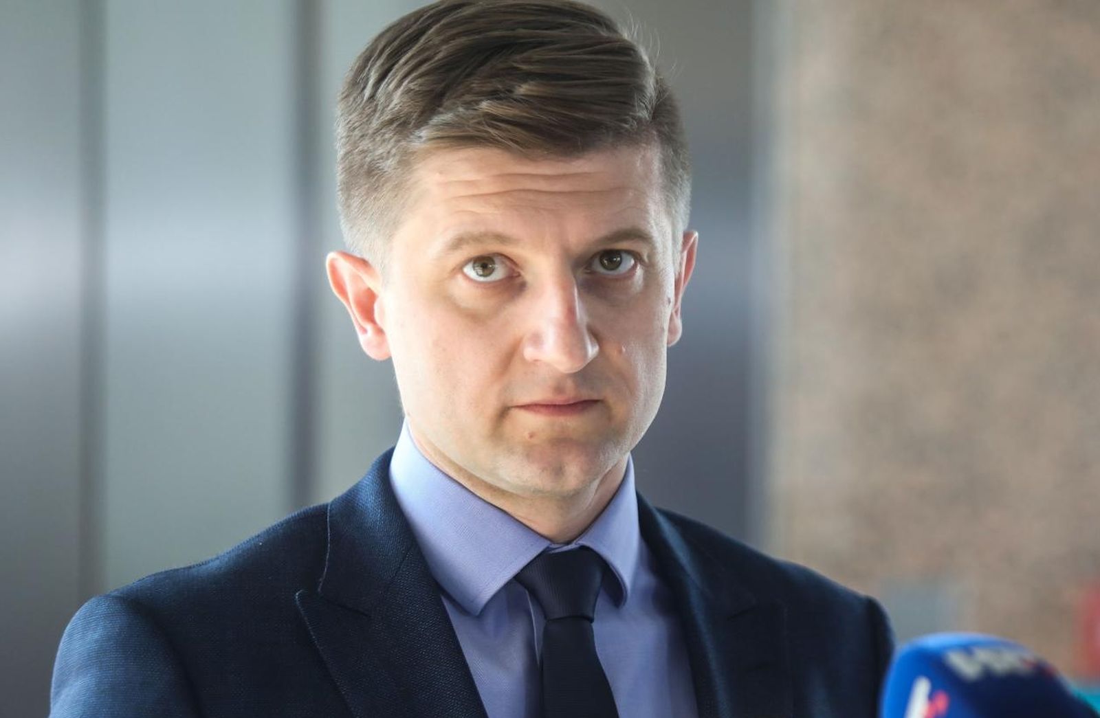 31.03.2021., Zagreb - Potpredsjednik Vlade i ministar financija Zdravko Maric dao je izjavu uoci sjednice Uzeg kabineta Vlade RH u Nacionalnoj i sveucilisnoj knjiznici. Photo: Marin Tironi/PIXSELL