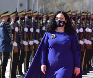Swearing in ceremony of Kosovo newly elected President Vjosa Osmani The newly elected Kosovo President Vjosa Osmani is pictured during a swearing in ceremony in Pristina, Kosovo April 6, 2021. REUTERS/Laura Hasani LAURA HASANI