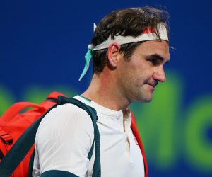 ATP 250 - Qatar Open Tennis - ATP 250 - Qatar Open - The Khalifa International Tennis and Squash Complex, Doha, Qatar - March 11, 2021 Switzerland's Roger Federer reacts after losing his quarter final match against Georgia's Nikoloz Basilashvili Tennis Federation/Samer Al-Rejjal/Handout via REUTERS    ATTENTION EDITORS - THIS IMAGE HAS BEEN SUPPLIED BY A THIRD PARTY. NO RESALES. NO ARCHIVES HANDOUT