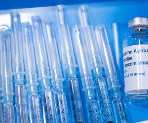 epa09175018 Syringes containing the COVID-19 AstraZeneca vaccine (also knowns as Vaxzevria) at the Claremont Showground mass vaccination centre in Perth, Australia, 03 May 2021. From 03 May, over-50s are eligible for the COVID-19 immunisation program at two mass public vaccination clinics in Perth.  EPA/RICHARD WAINWRIGHT AUSTRALIA AND NEW ZEALAND OUT