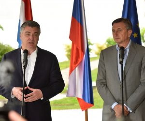 Bled, 16.05.2021 -  Predsjednik Hrvatske Zoran Milanoviæ i Slovenije Borut Pahor na radnom sastanku uoèi susreta na vrhu Procesa Brdo-Brijuni. foto HINA/ Ured predsjednika RH/ Filip GLAS/ ik