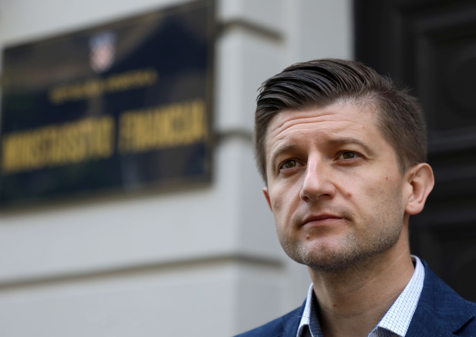 Zagreb, 23.05.2021. -Izjava za medije ministra financija Zdravka Mariæa o kreditnom rejtingu Hrvatske. Agencija Fitch potvrdila je u petak rejting Hrvatske 'BBB-', uz stabilne izglede. Na fotografiji Zdravko Mariæ. foto HINA/ Lana SLIVAR DOMINIÆ/ lsd