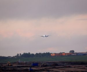 epa09224277 A Ryanair Boeing 737-800 approaches to land in the Vilnius International Airport, in Vilnius, Lithuania, 23 May 2021. As Ryanair spokeswoman said, 'the aircraft carrying scores of passengers from Athens to Vilnius was diverted to the Belarusian capital under the escort of a Mig-29 fighter jet after its crew was notified by authorities in Minsk of a 'potential security threat on board'. A Ryanair flight from Athens, Greece to Vilnius, Lithuania, with Belarus' opposition journalist Roman Protasevich onboard, has been diverted and forced to land in Minsk on 23 May 2021, after alleged bomb threat. Protasevich was detained by Belarusian Police after landing, as Belarusian Human Rights Center 'Viasna' reports and Lithuanian President Gitanas Nauseda demanded immediate release of Protasevich.  EPA/STRINGER