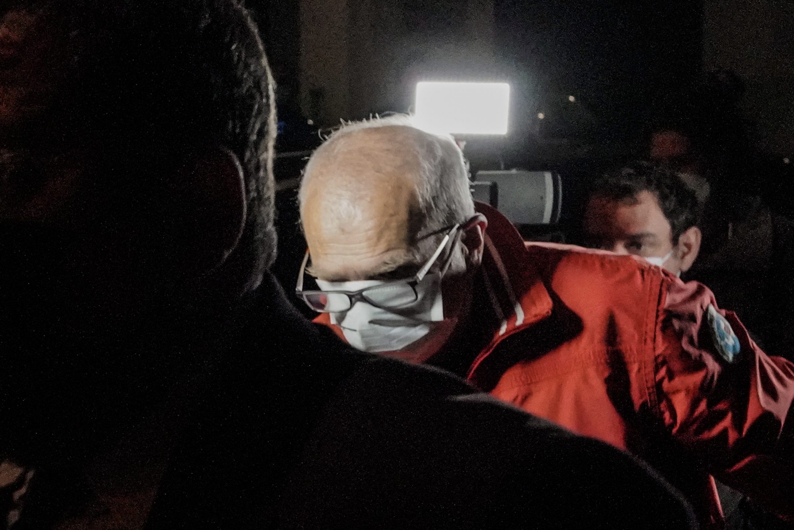 epa09236265 Gabriele Tadini, one of the main suspects allegedly responsible for the Mottarone cable car accident, leaves Verbania prison after being granted house arrest, in Verbania, Italy, 29 May 2021.  EPA/Tino Romano