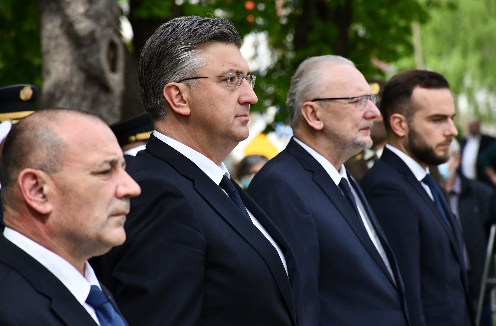 01.05.2021., Okucani - Povodom obiljezavanja 26. obljetnice Vojno-redarstvene operacije "Bljesak", predsjednik Vlade Andrej Plenkovic polozio vijenac na spomenik "Kristalna kocka vedrine".

Photo: Ivica Galovic/PIXSELL
