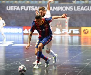 01.05.2021., dvorana Kresimir Cosic, Zadar - Zavrsni turnir UEFA Lige prvaka u futsalu, polufinale, Barca - Kairat Almaty. Photo: Marko Dimic/PIXSELL