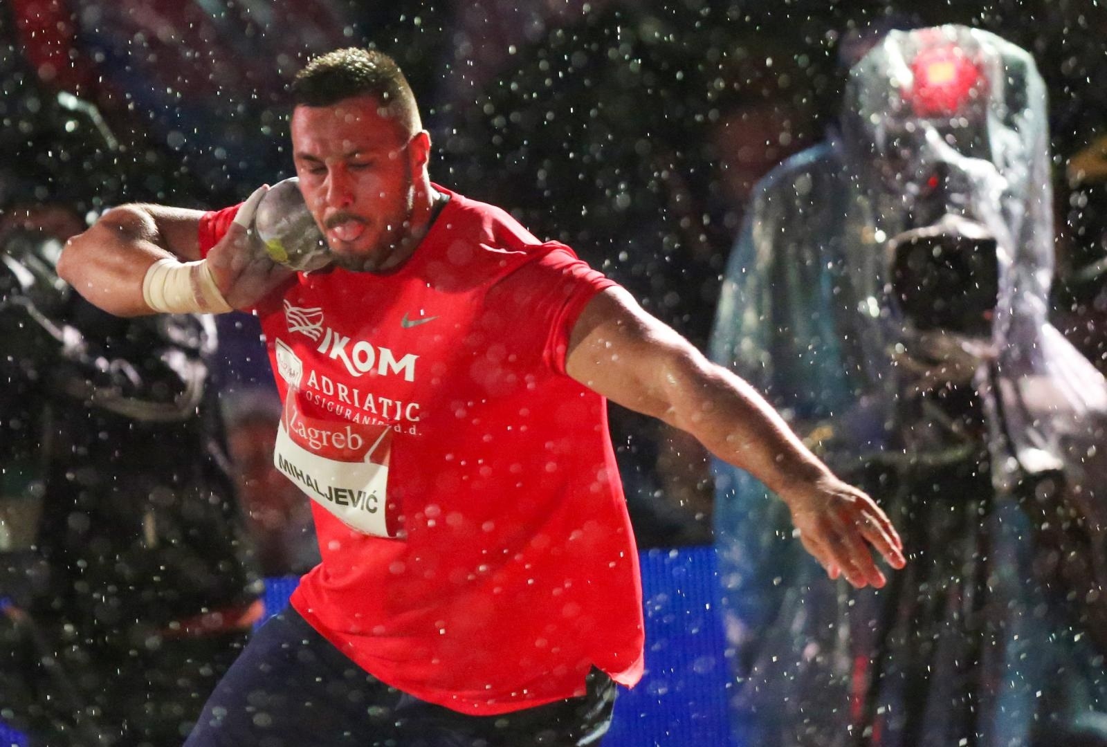 02.09.2019., Zagreb - IAAF World Challenge Zagreb 2019. - 5. memorijal Ivana Ivancica - natjecanje u bacanje kugle. Najbolji svjetski bacaci kugle natjecu se pokraj gradskih fontana i Nacionalne i sveucilisne knjiznice. Filip Mihaljevic Photo: Marko Prpic/PIXSELL
