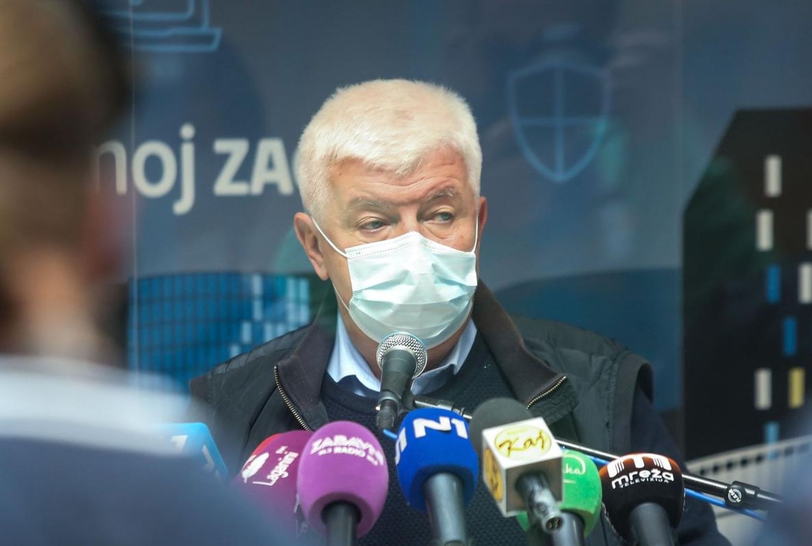 02.11.2020., Zagreb - Aula gradske uprave. Konferencija za medije predstavnika Stozera civilne zastite grada Zagreba. Photo: Marin Tironi/PIXSELL