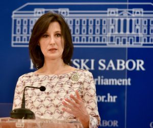 05.05.2021., Zagreb - Saborska zastupnica Dalija Oreskovic odrzala je u Hrvatskom saboru konferenciju za medije na temu "Predstavljanje Antikorupcijskog programa za jedinice lokalne i podrucne (regionalne) samouprave s posebnim naglaskom na Grad Zagreb". Photo: Davorin Visnjic/PIXSELL