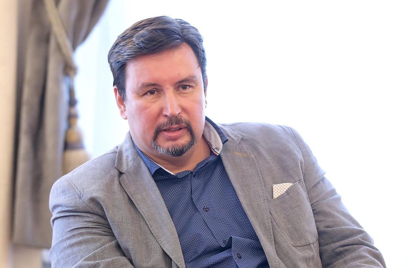 5.10.2020., Zagreb - U organizaciji Mosta nezavisnih lista u Novinarskom domu odrzan je okrugli stol Rad od kuce: Imamo li pravo na iskljucenje? 
Hrvoje Bujas. 
Photo: Goran Stanzl/PIXSELL
