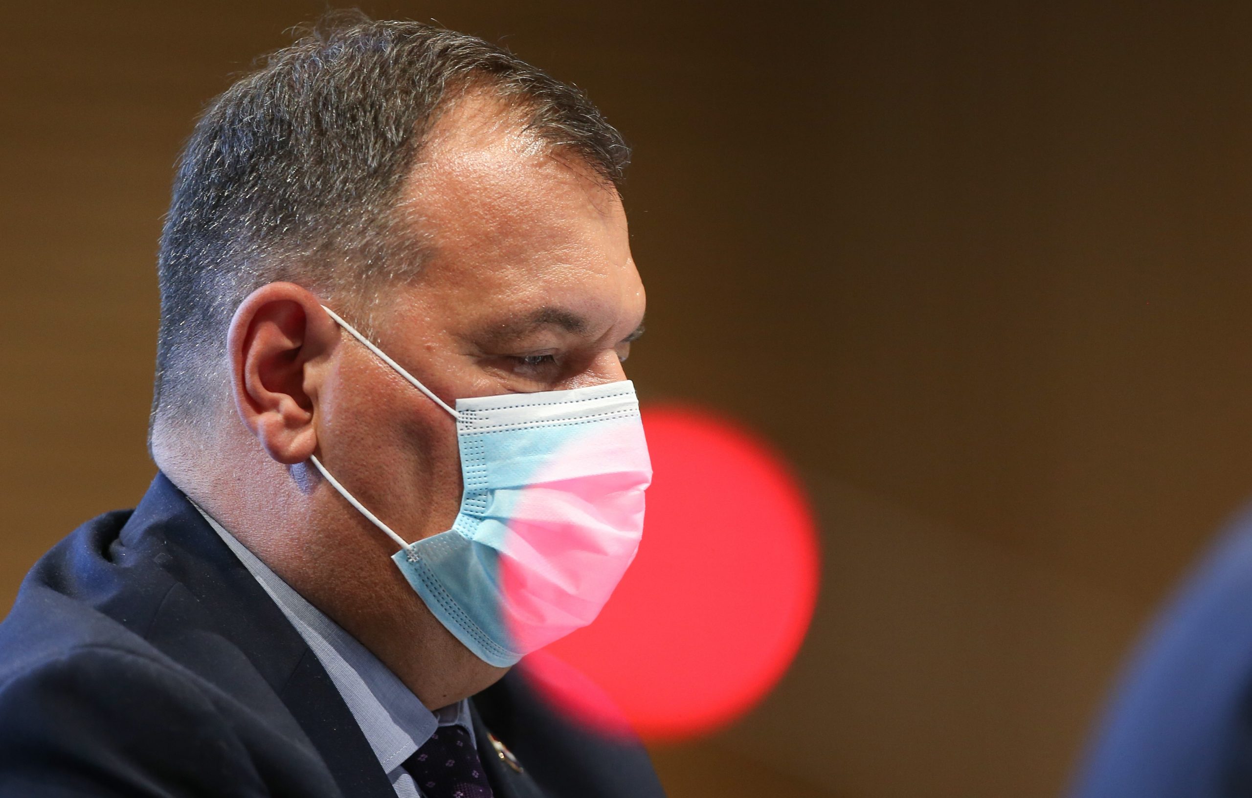 07.05.2021., Zagreb - Nacionalni stozer civilne zastite odrzao je konferenciju za medije u Nacionalnoj i sveucilisnoj knjiznici. Ministar zdravstva Vili Beros. Photo: Matija Habljak/PIXSELL