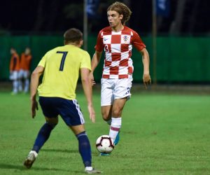 10.09.2019., stadion Subicevac, Sibenik - Kvalifikacijska utakmica za U-21 Europsko prvenstvo, skupina 4, Hrvatska - Skotska. Borna Sosa Photo: Hrvoje Jelavic/PIXSELL