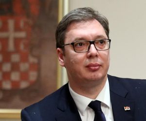 12.02.2018., Sv. Duh 122, Zagreb - Predsjednica Republike Hrvatske Kolinda Grabar-Kitarovic i predsjednik Republike Srbije Aleksandar Vucic susreli su se s mladima u Mitropoliji zagrebacko-ljubljanskoj. Docekao ih je mitropiolit zagrebacko-ljubljanski i cijele Italije Porfirije Peric. Izaslanstvo Republike Srbije predvodjeno predsjednikom Vucicem u dvodnevnom je posjetu Hrvatskoj. Photo: Goran Stanzl/PIXSELL