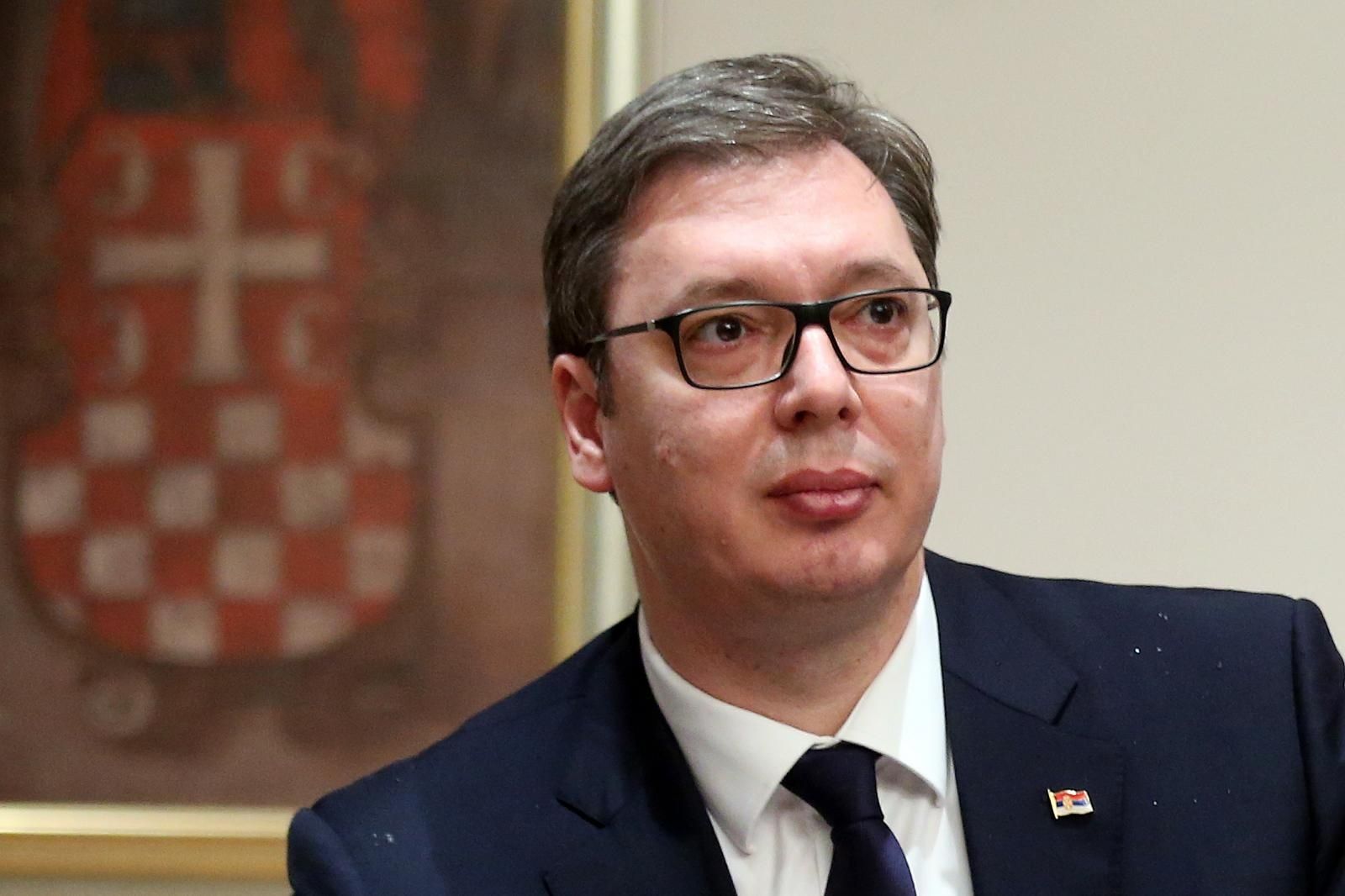 12.02.2018., Sv. Duh 122, Zagreb - Predsjednica Republike Hrvatske Kolinda Grabar-Kitarovic i predsjednik Republike Srbije Aleksandar Vucic susreli su se s mladima u Mitropoliji zagrebacko-ljubljanskoj. Docekao ih je mitropiolit zagrebacko-ljubljanski i cijele Italije Porfirije Peric. Izaslanstvo Republike Srbije predvodjeno predsjednikom Vucicem u dvodnevnom je posjetu Hrvatskoj. Photo: Goran Stanzl/PIXSELL