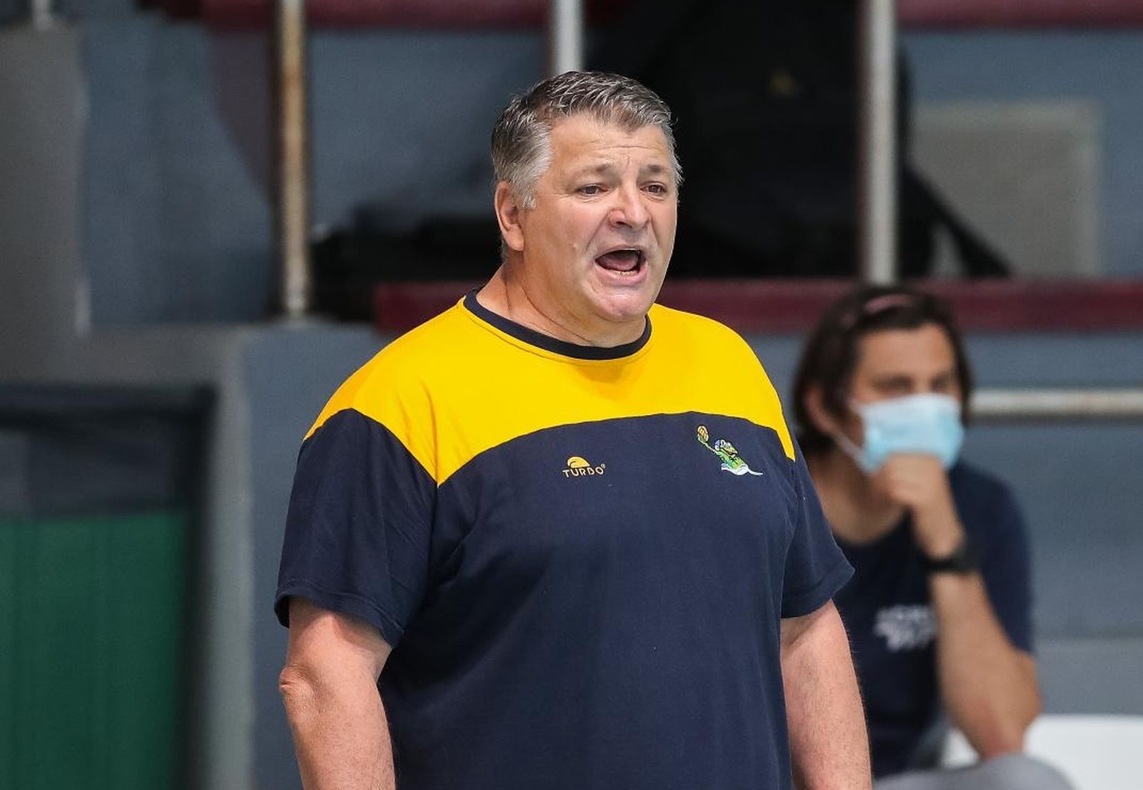 12.05.2021., SRC Mladost, Zagreb - Druga utakmica za prvaka Hrvatske u vaterpolu, HAVK Mladost - Jug Adriatic osiguranje. Trener HAVK Mladost Zoran Bajic.
Photo: Luka Stanzl/PIXSELL