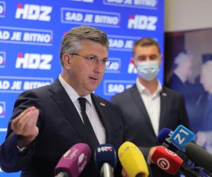 14.05.2021., Zagreb - U sredisnjici HDZ-a odrzana konferencija za medije. Predsjenik HDZ-a Andrej Plenkovic. 
Photo: Tomislav Miletic/PIXSELL