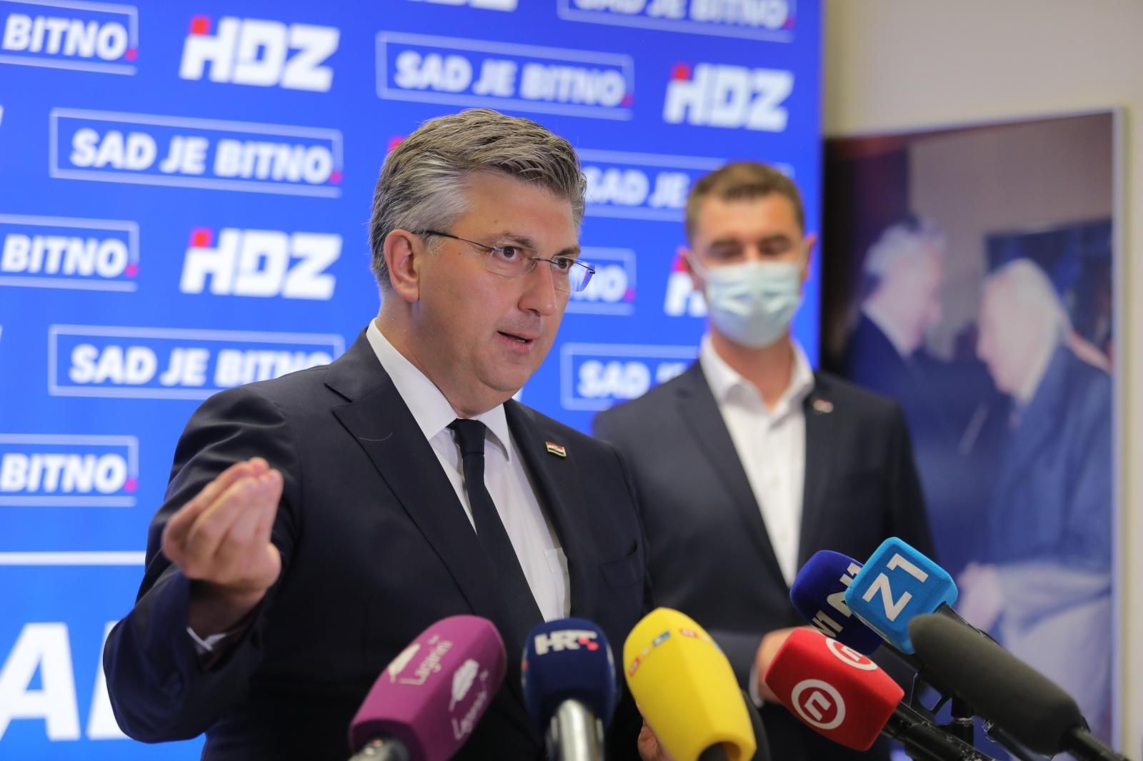 14.05.2021., Zagreb - U sredisnjici HDZ-a odrzana konferencija za medije. Predsjenik HDZ-a Andrej Plenkovic. 
Photo: Tomislav Miletic/PIXSELL