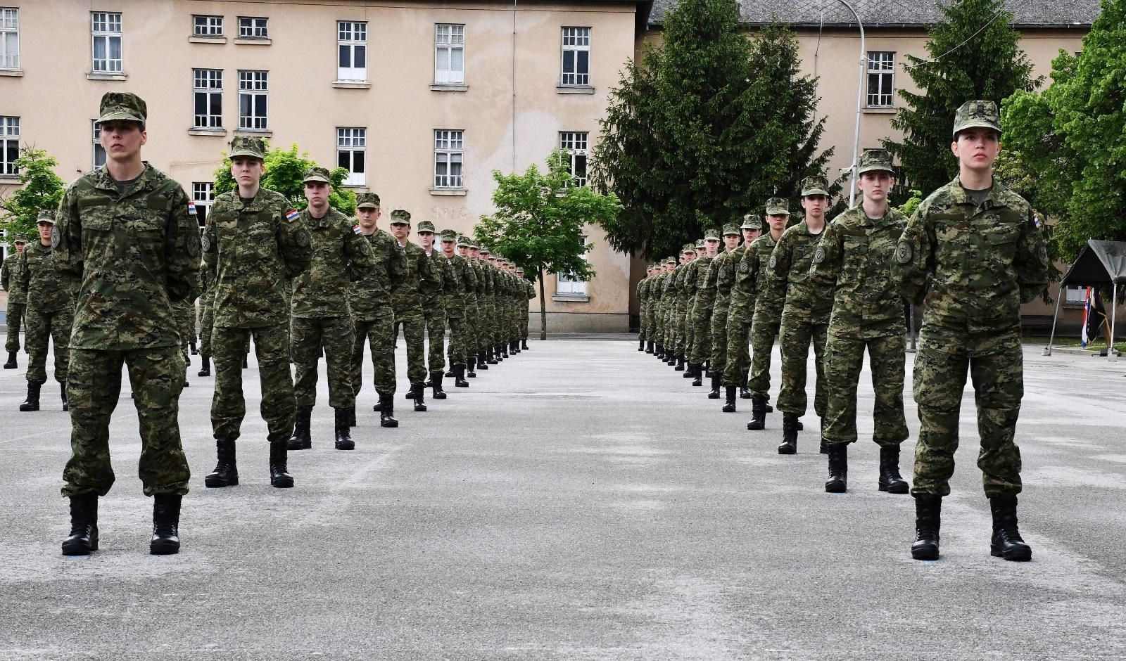 14.05.2021., Pozega - Svecanost polaganja prisege 30. narastaja rocnih vojnika na dragovoljnom vojnom osposobljavanju u vojarni "12. Brigade HV". Photo: Ivica Galovic/PIXSELL