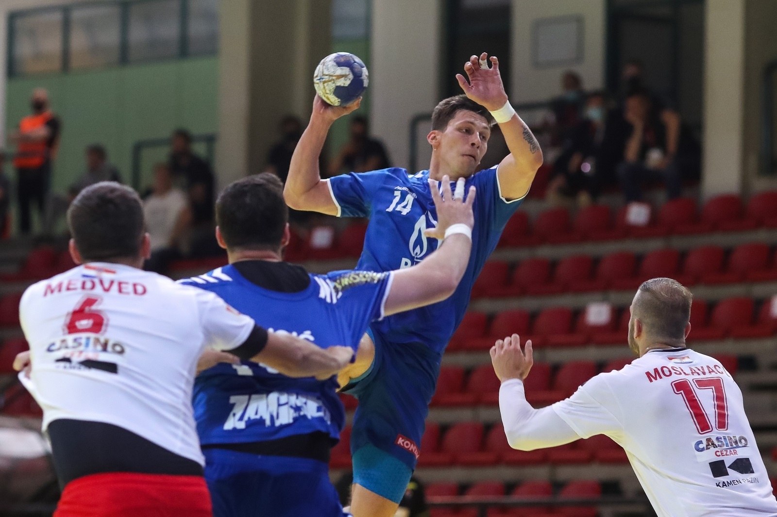 15.05.2021., SD Tresnjevka ( Kutija Sibica), Zagreb - Utakmica 3. kola Paket24 Premijer liga - Liga za prvaka izmedju RK PPD Zagreb i RK Porec. Nemanja Obradovic
Photo: Luka Stanzl/PIXSELL
