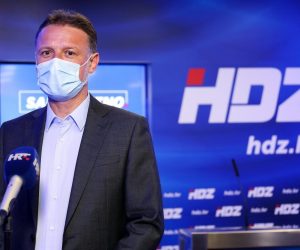 16.05.2021., Zagreb - Izborni stozer kandidata HDZ-a, HSLS-a i HSU-a za gradonacelnika Zagreba Davora Filipovica u sredisnjici HDZ-a na Trgu zrtava fasizma 4. Gordan Jandrokovic

Photo: Emica Elvedji/PIXSELL