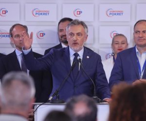 16.05.2021., Zagreb - Izborni stozer kandidata Domovinskog pokreta i Zelene liste za gradonacelnika Zagreba Miroslava Skore u hotelu International. Miroslav Skoro dao je izjavu za medije Photo: Marko Prpic/PIXSELL