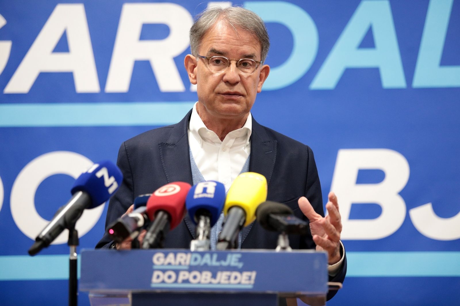 17.5.2021. Rijeka - Konferencija za medije Garija Capellija  koji je usao u drugi krug lokalnih izbora za zupana Pgz. Photo: Nel Pavletic/PIXSELL