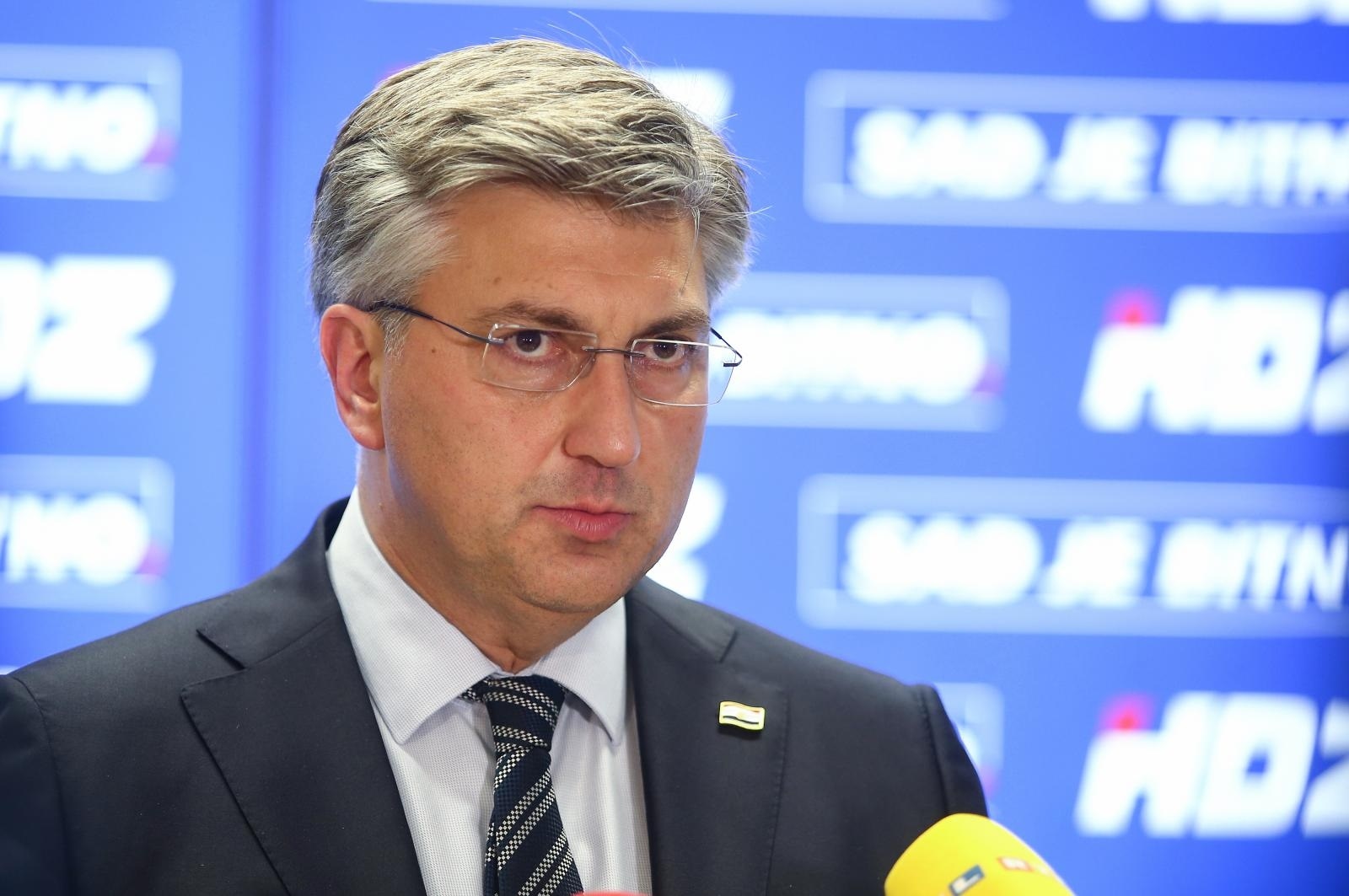 17.05.2021., Zagreb - Zajednicka sjednica Predsjednistva i Nacionalnog vijeca HDZ-a. Andrej Plenkovic.
Photo: Matija Habljak/PIXSELL