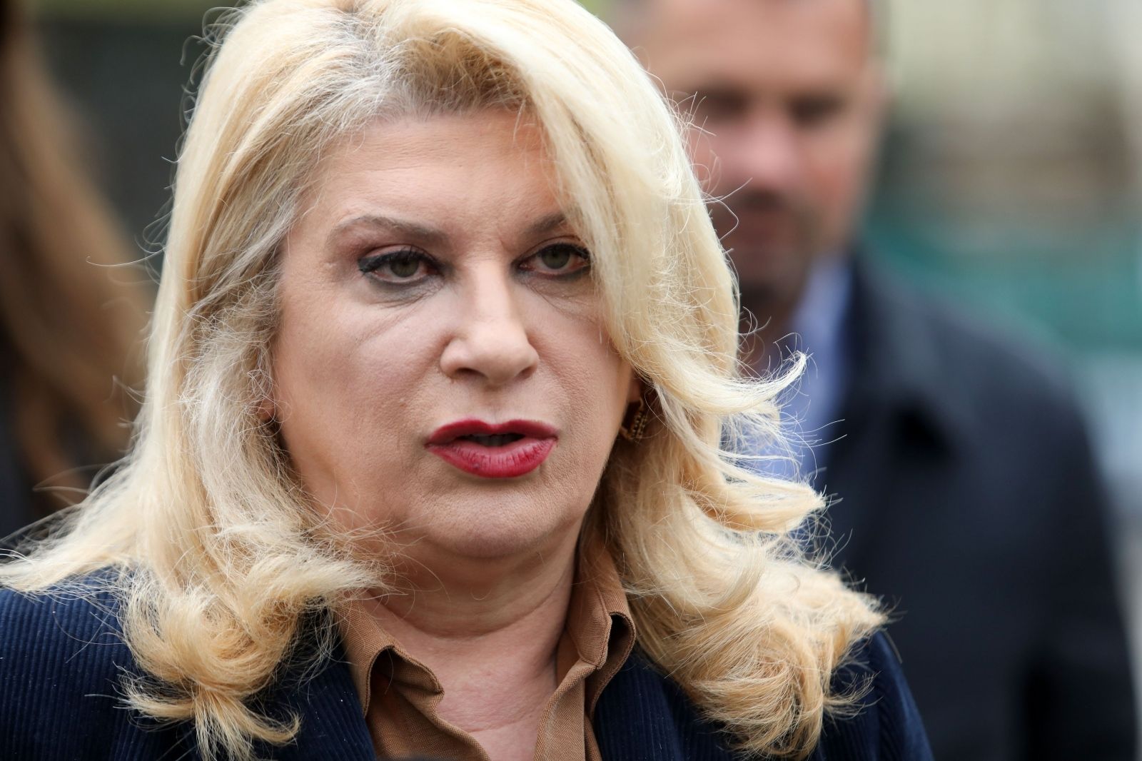 20.4.2021., Zagreb, Zrinjevac, Vesna Skare Ozbolt, kandidatkinja za gradonacelnicu Zagreba, odrzala konferenciju za medije.
Photo: Marin Tironi/PIXSELL