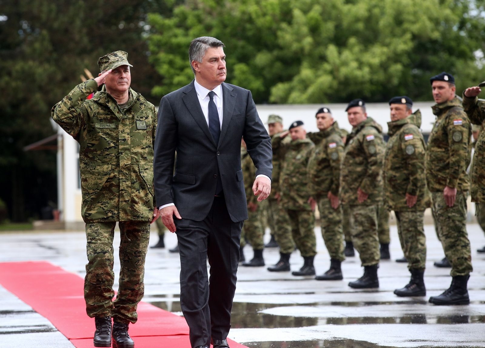 20.05.2021., Zagreb - U vojarni "1. gardijske brigade Tigrovi - Croatia" odrzana je 19. obljetnica ustrojavanja Zapovjednistva za potporu. Predsjednik RH Zoran Milanovic Photo: Zeljko Hladika/PIXSELL