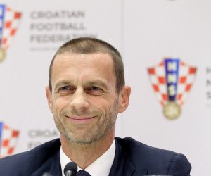 20.12.2016., Hotel DoubleTree by Hilton, Zagreb - 
Zajednicka konferencija za medije predsjednika UEFA-e Aleksandera Ceferina i predsjednika HNS-a Davora Sukera.
Photo: Igor Kralj/PIXSELL