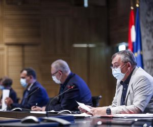 21.05.2021., Zagreb - Nacionalni stozer civilne zastite odrzao je konferenciju za medije u Nacionalnoj i sveucilisnoj knjiznici. Ravnatelj Hrvatskog zavoda za javno zdravstvo (HZJZ) Krunoslav Capak. Photo: Slavko Midzor/PIXSELL