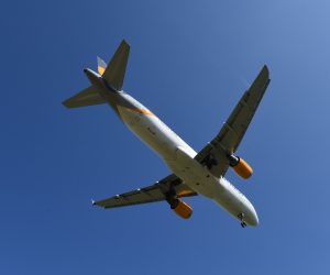 22.03.2016., Pula - U Zracnoj luci Pula i u neposrednoj okolici grada Pule, odvijaju se trenazni letovi zrakoplovne kompanije Condor na tipu zrakoplova Airbus A320.
 Photo: Dusko Marusic/PIXSELL