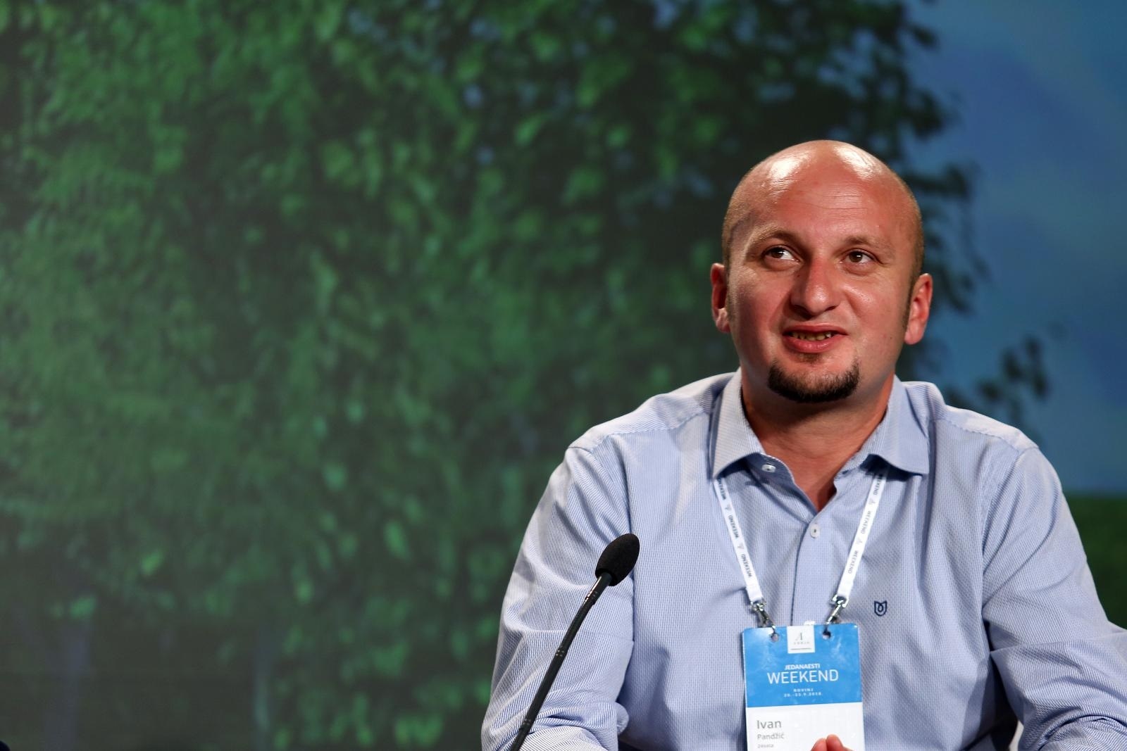 Rovinj: WMF, Jesu li mediji pomogli ili odmogli rješavanju slucaja Agrokor? 22.09.2018., Rovinj - 11. Weekend Media Festival. Panel diskusija Jsu li mediji pomogli ili odmogli rjesavanju slucaja agrokor? Ivan Pandzic.
Photo: Borna Filic/PIXSELL