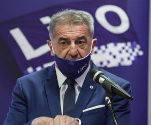 23.03.2021.,Zagreb,u zagrebackom hotelu Antunovic, predsjednik stranke LiPO dr. Darko Milinovic i zamjenik stranke Ante Dabo  odrzali tiskovnu konferenciju s temom Imamo vrlo vazna pitanja za Predsjednika vlade Andreja Plenkovica.
Photo: Robert Anic/PIXSELL