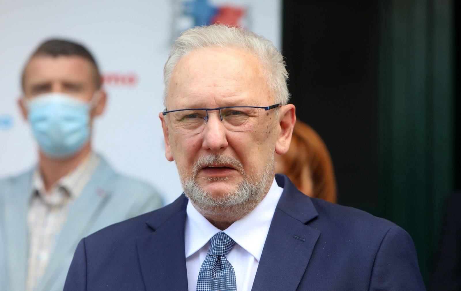 25.05.2021., Josipdol - Konferencija za medije o financiranju projekta "Razminiranje i zastita suma na krsu u Natura 2000 podrucjima u jugozapadnom dijelu Karlovacke zupanije - Karlovac KARST". Davor Bozinovic, potpredsjednik Vlade i ministar unutarnjih poslova Photo: Kristina Stedul Fabac/PIXSELL