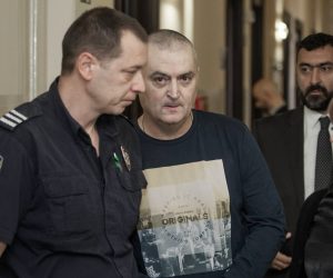 25.10.2019., Osijek - Pripremno rociste optuzenima za palez kuce Radovana Ortynskog. Milan Bulat u pratnji pravosudne policijedoveden na sudjenje. Photo: Davor Javorovic/PIXSELL