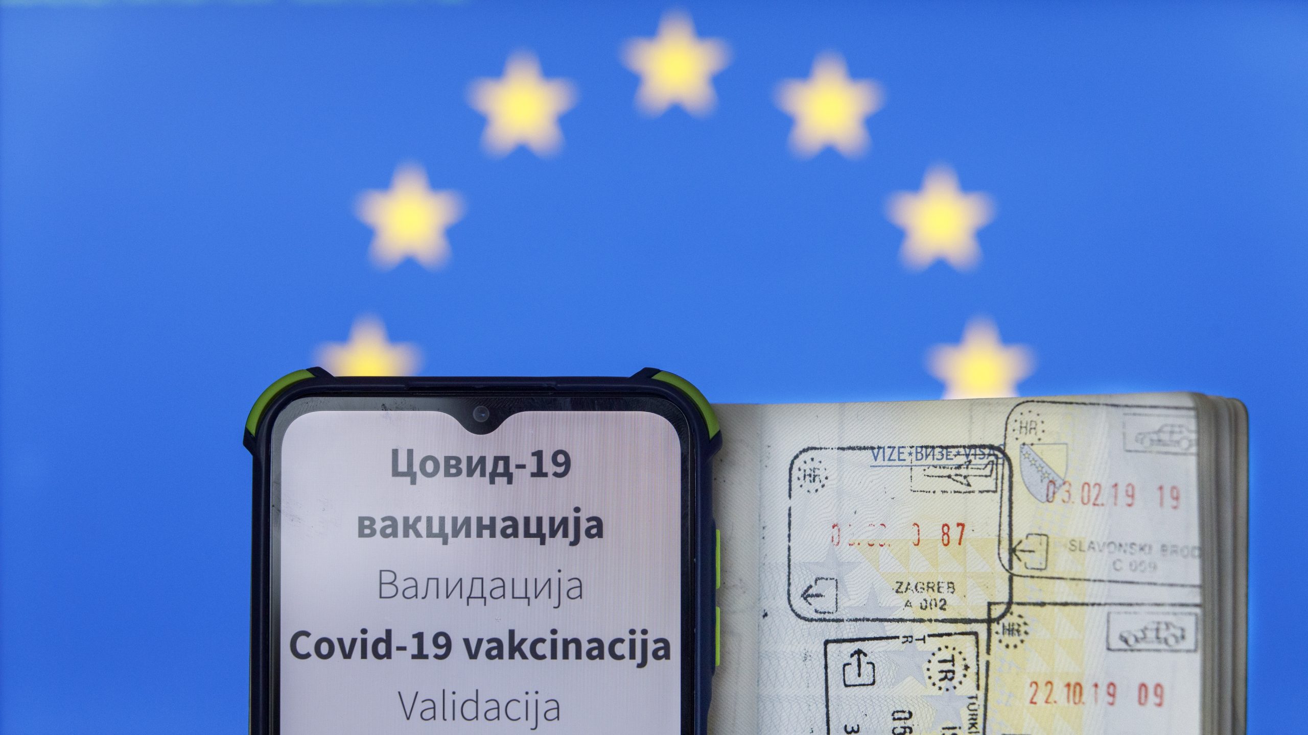 27.04.2021., Sarajevo, Bosna i Hercegovina - Ilustracija za Covid-putovnice.
Photo: Armin Durgut/PIXSELL