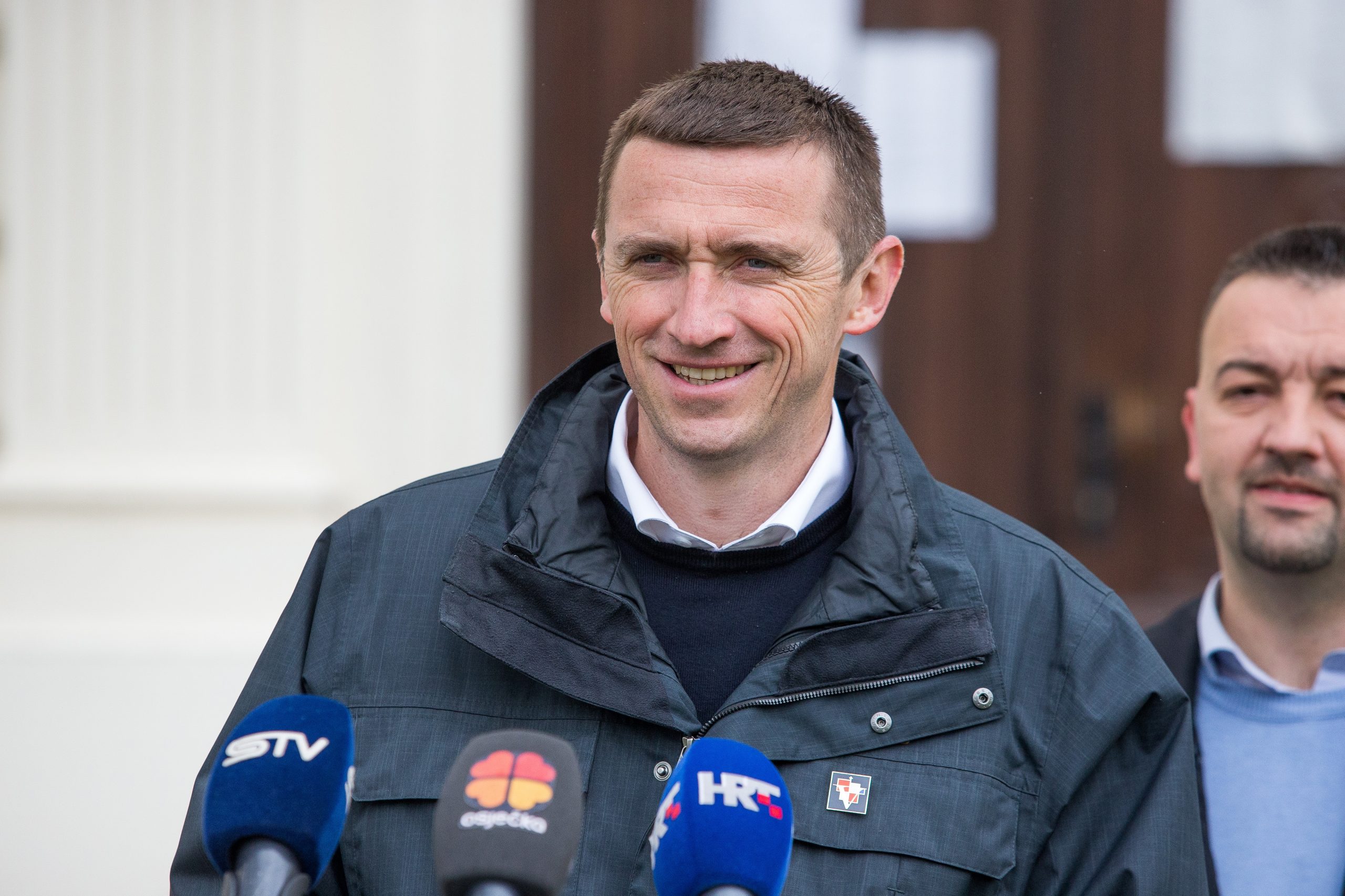 28.04.2021., Vukovar - Gradonacelnik Vukovara Ivan Penava sa suradnicima predao je Gradskom izbornom povjerenstvu kandidacijske liste za nadolazece lokalne izbore u ime stranaka IP-NL i HKS. Photo: Davor Javorovic/PIXSELL