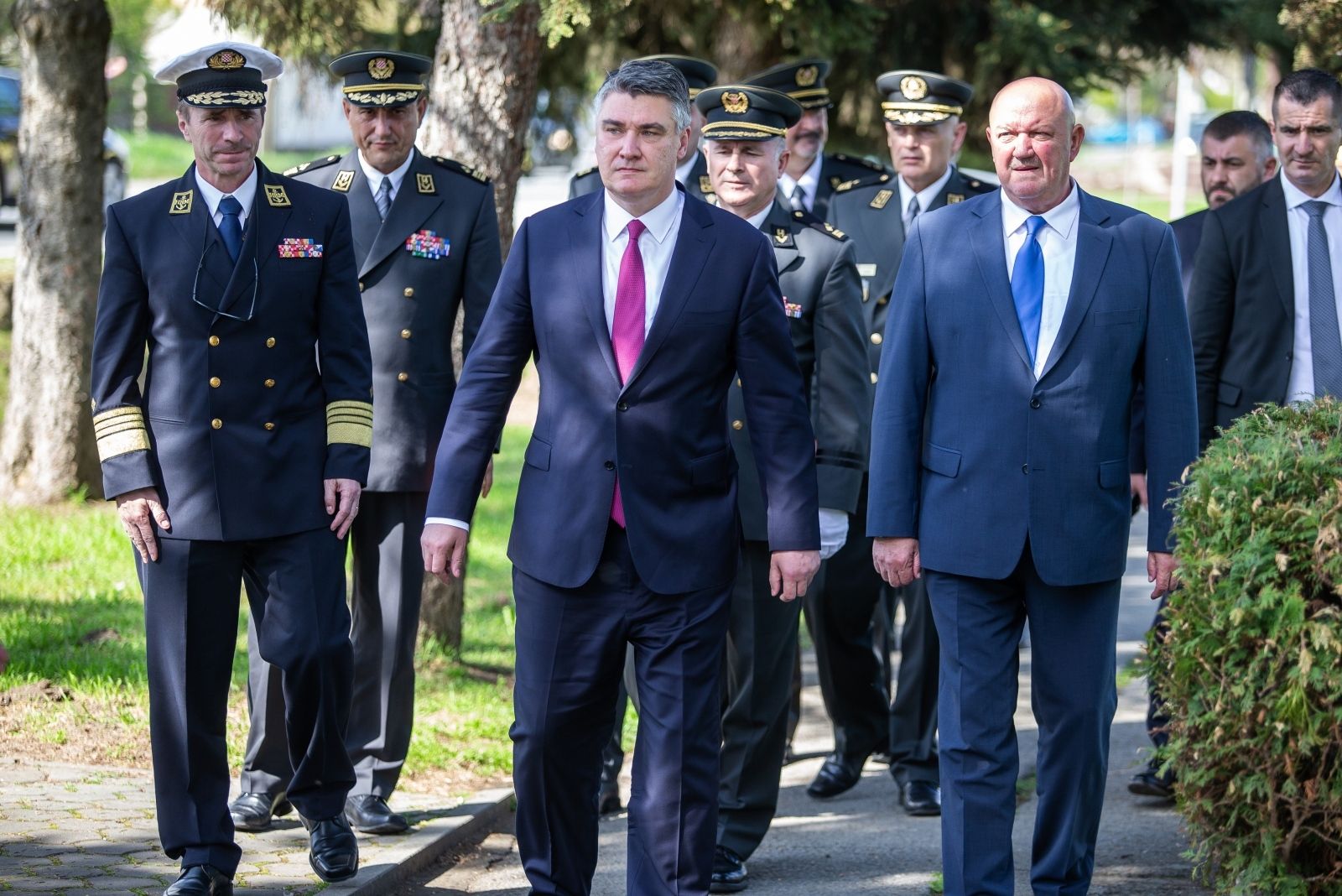 28.04.2021.,Borovo - Predsjednik Republike Zoran Milanovic polozio je vijenac kod Spomen-obiljezja poginulim redarstvenicima u Borovu uoci 30. obljetnice pogibije 12 redarstvenika. Photo: Davor Javorovic/PIXSELL