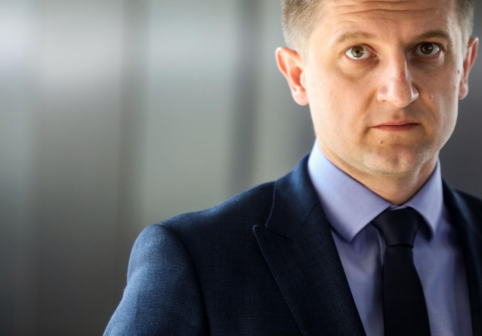 31.03.2021., Zagreb - Potpredsjednik Vlade i ministar financija Zdravko Maric dao je izjavu uoci sjednice Uzeg kabineta Vlade RH u Nacionalnoj i sveucilisnoj knjiznici. Photo: Marin Tironi/PIXSELL
