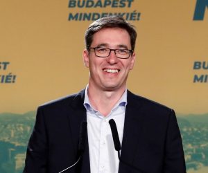 FILE PHOTO: FILE PHOTO: Hungary's local elections in Budapest FILE PHOTO: Gergely Karacsony, opposition parties' candidate, delivers a statement after being elected Mayor of Budapest, in Budapest, Hungary, October 13, 2019. REUTERS/Bernadett Szabo/File Photo BERNADETT SZABO